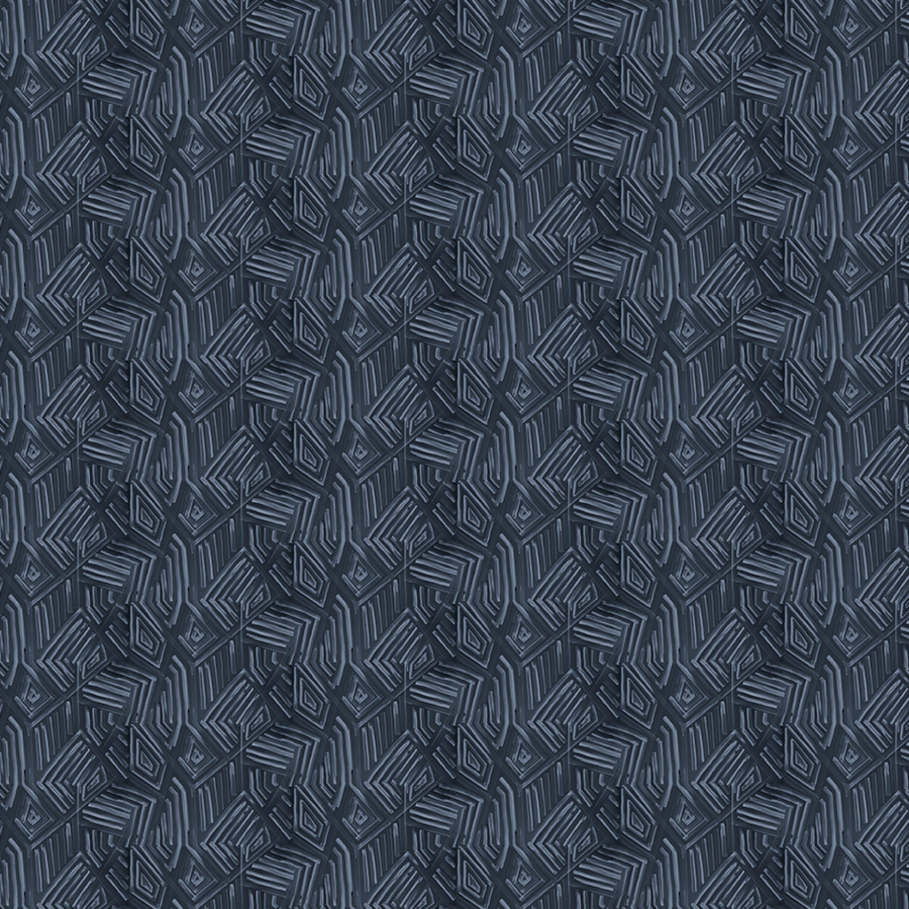 Navy blue fabric with geometric pattern