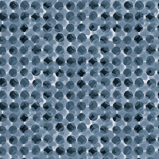 Pattern of blue circle shapes on a blue background