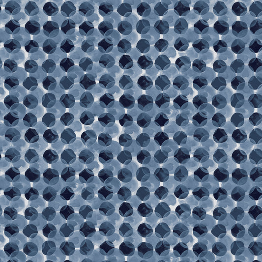 dotted blue fabric