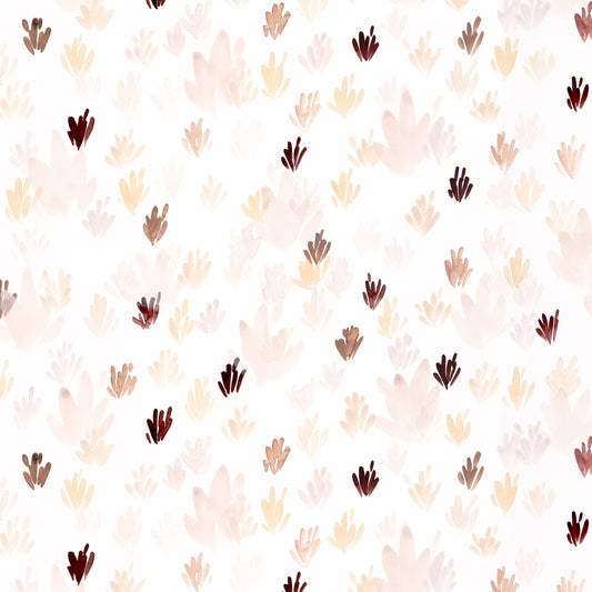 Brown flowers on white background