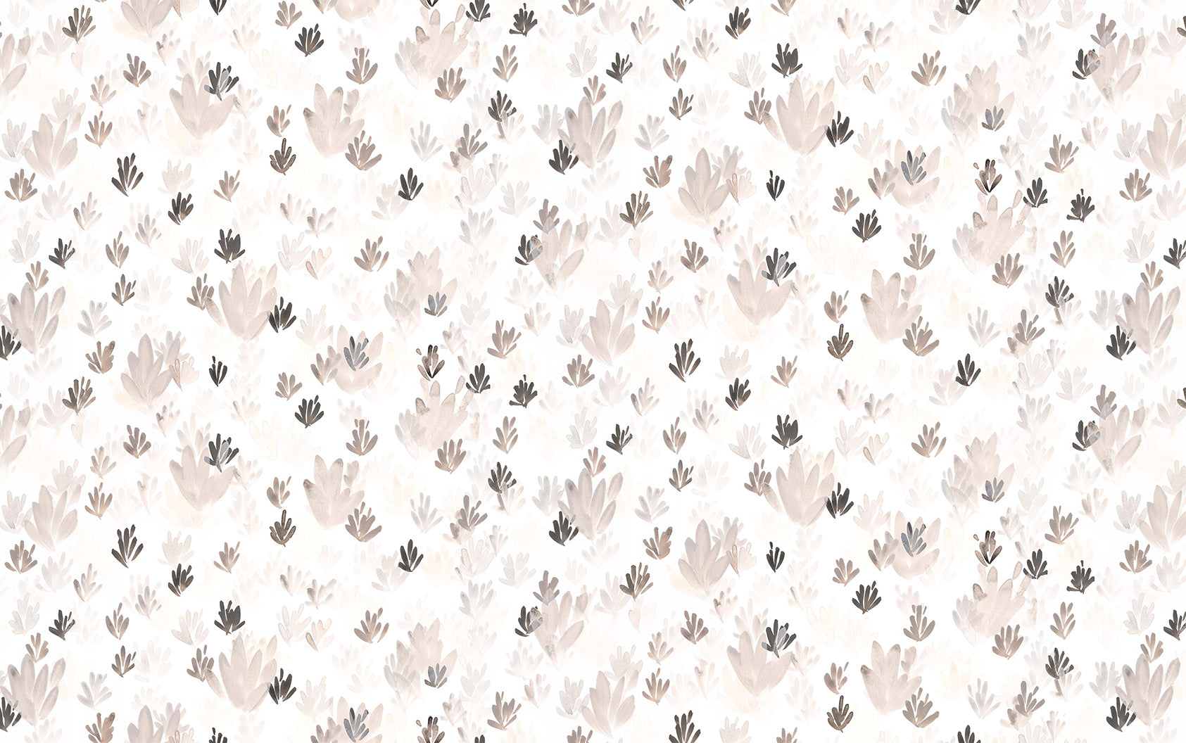 Gray floral pattern on white background