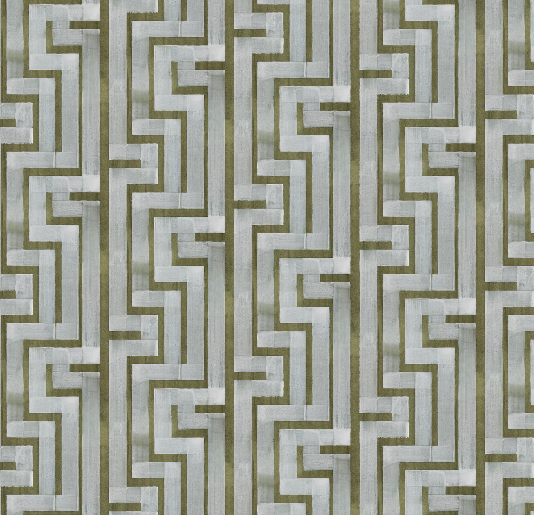 Geometric pattern of green and white lines