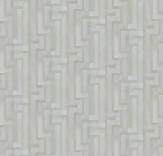 White geometric zigzag lines on light green background