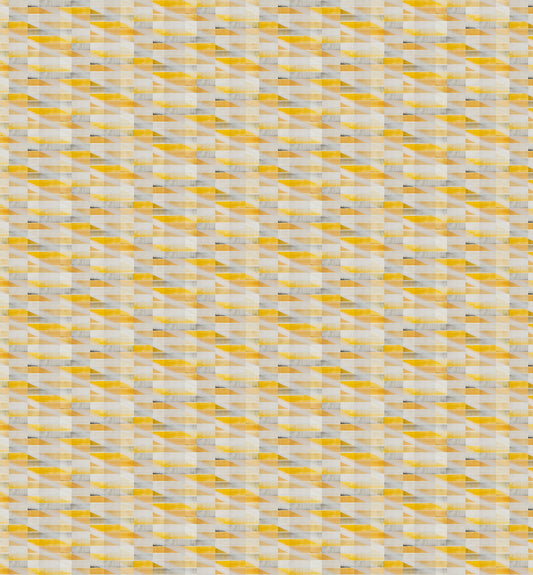 Patterned fabric with yellow and gray zigzag design