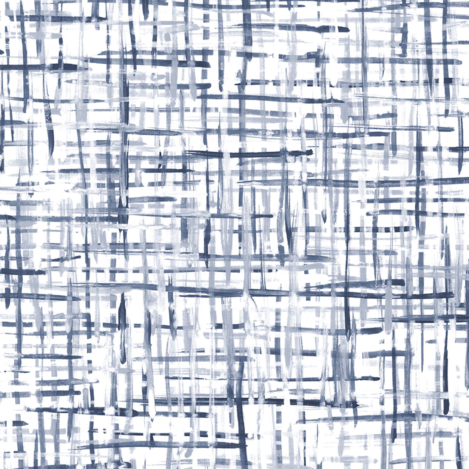 Abstract pattern of blue and gray brush strokes on a white background