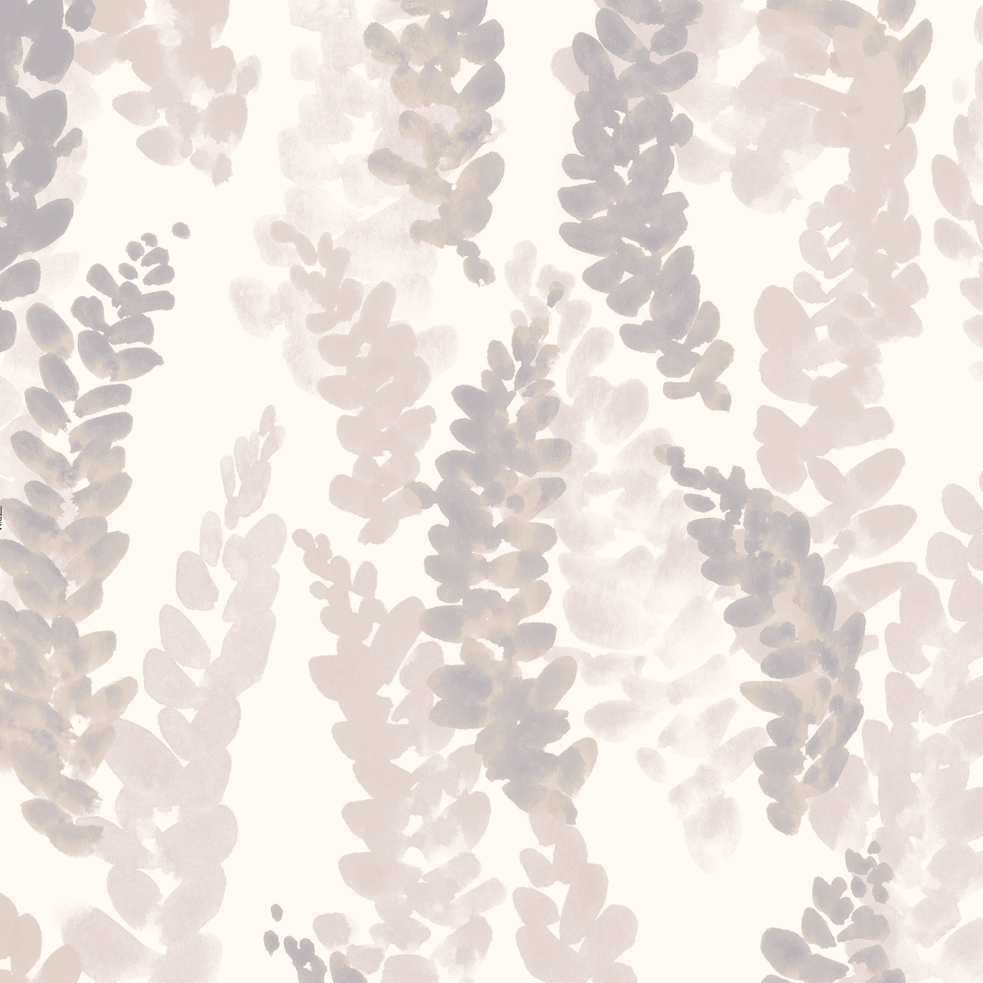 Pattern of floral blooms in shades of gray on a light background