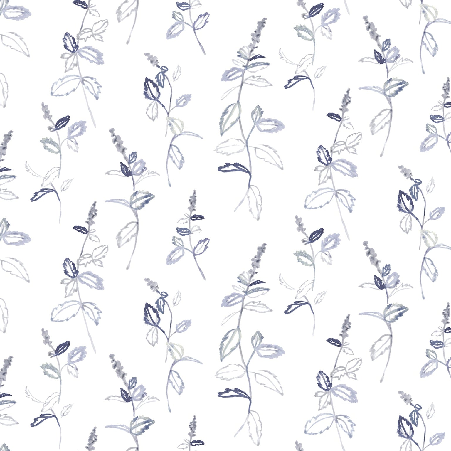 Pattern of lavender flowers on a white background