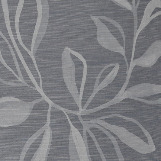 White floral pattern on a textured blue background