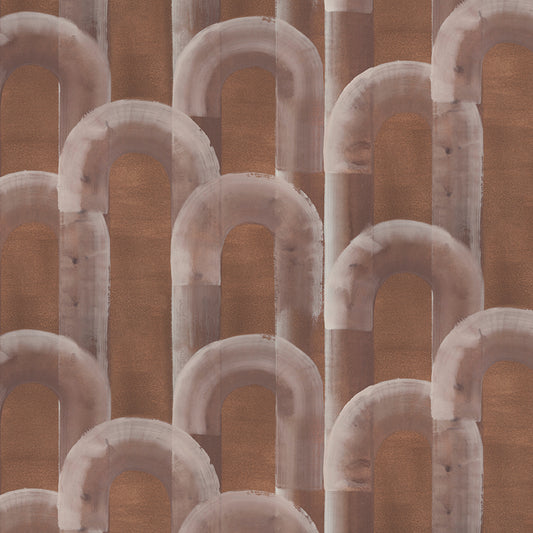 Pattern of arches on a brown background