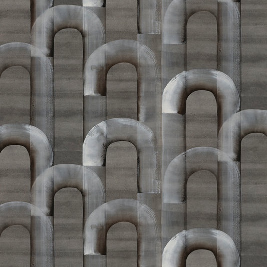 Pattern of arch-shaped grey blocks in a grid layout.