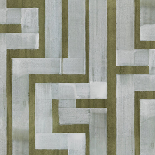 Geometric pattern with green and gray squares