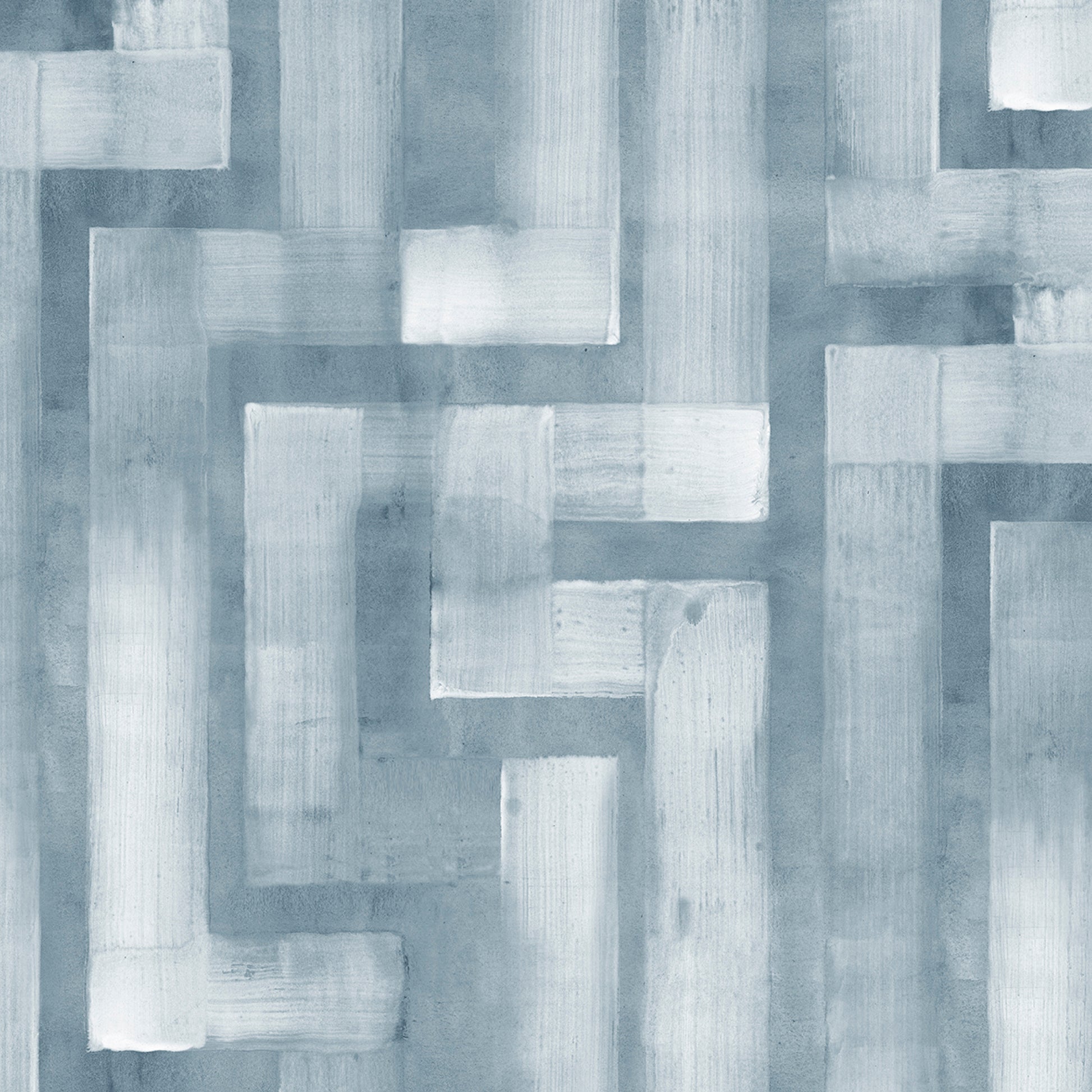 Abstract pattern of geometric shapes in blue tones