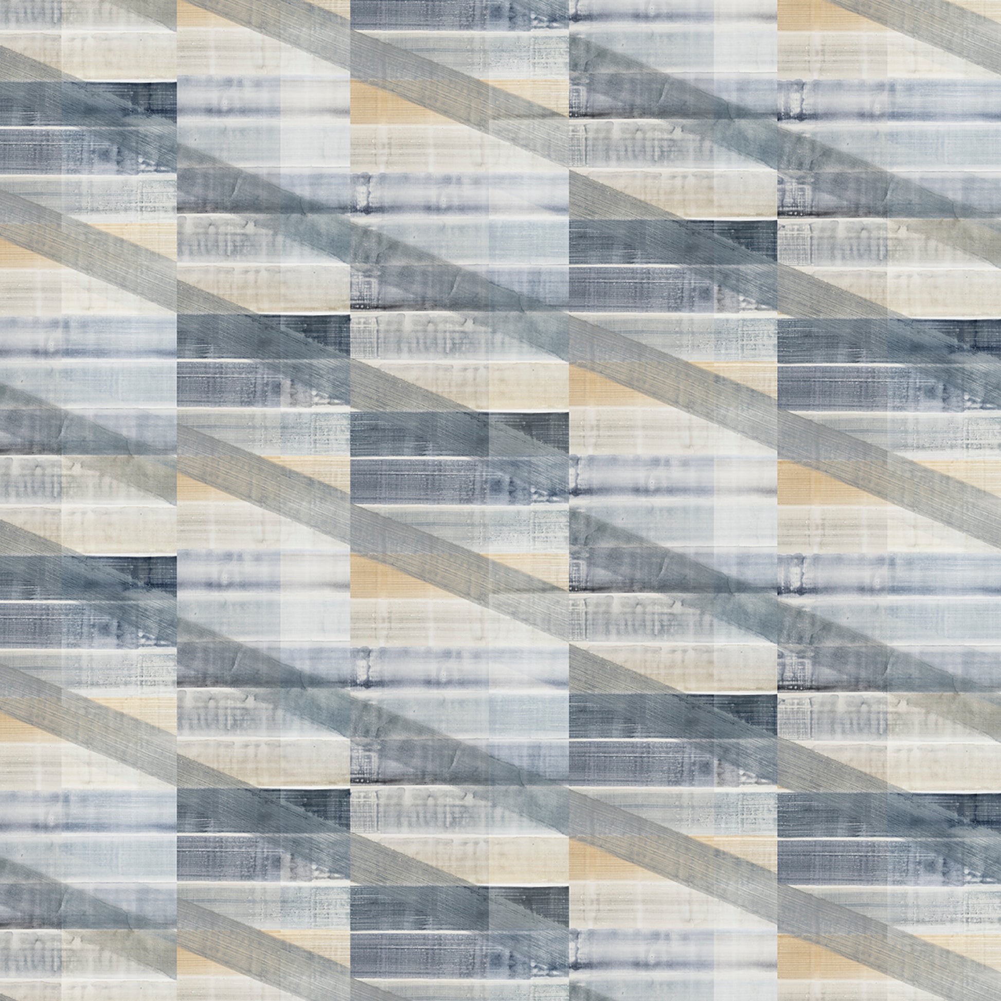 Zigzag pattern with blue, beige, and gray colors