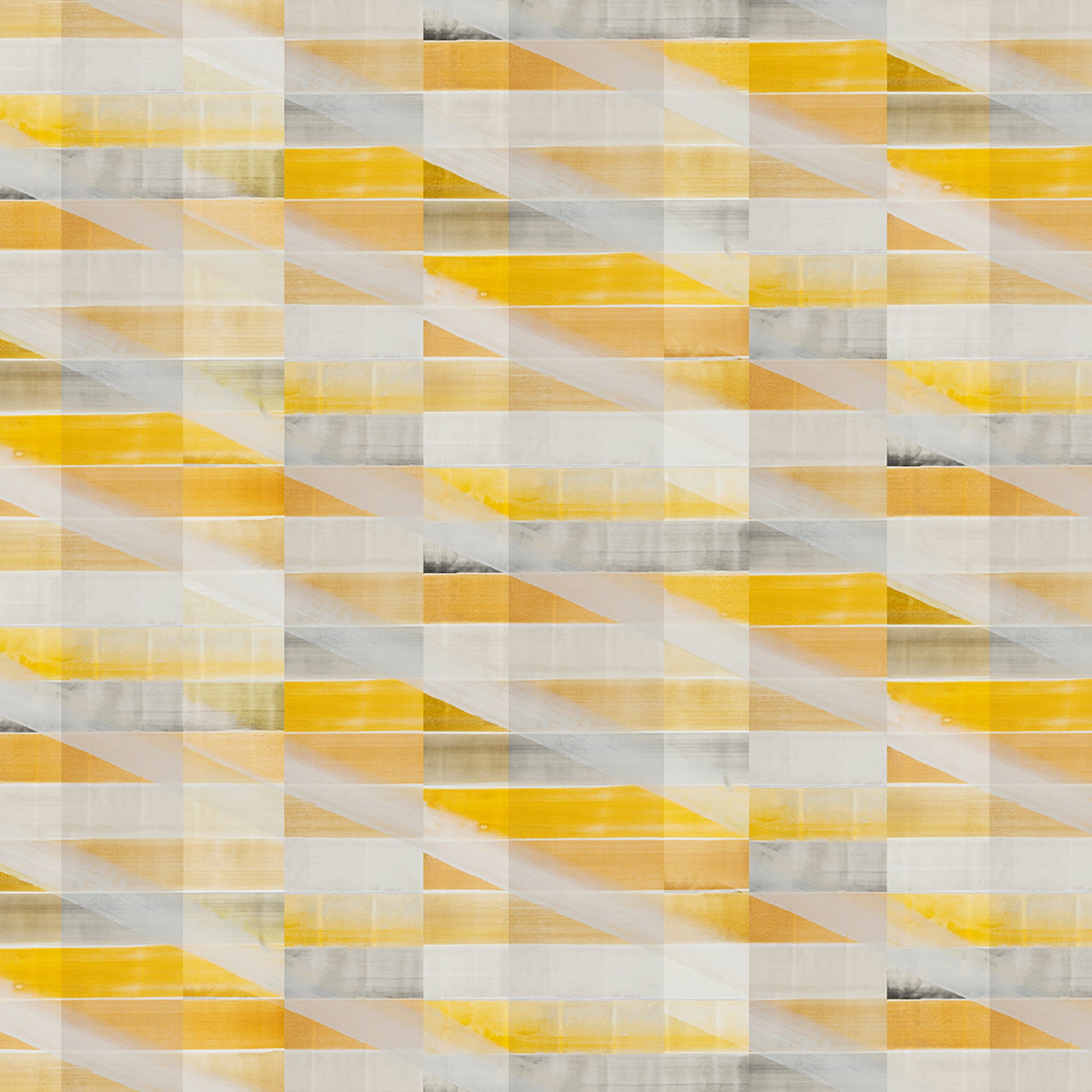 Geometric pattern of yellow and gray tiles