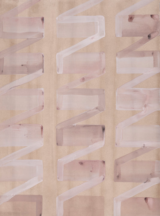 Geometric painting on a beige background