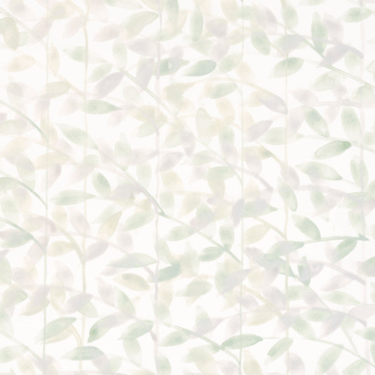 Green leaf pattern on a white background