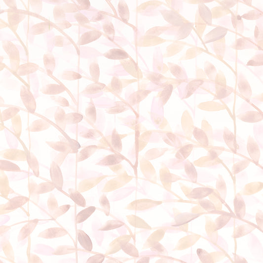 Light pink leaf pattern on a white background